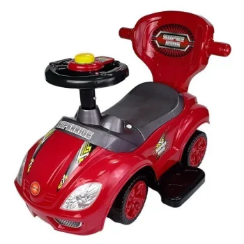 Dječji Auto Za Guranje S Ručkom Za Roditelje Mega Autić 3 U 1 Crveni 9