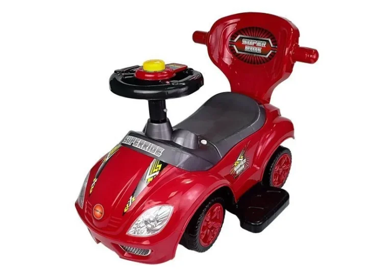 Dječji Auto Za Guranje S Ručkom Za Roditelje Mega Autić 3 U 1 Crveni 9