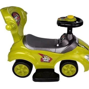 Dječji Auto Za Guranje S Ručkom Za Roditelje Mega Autić 3 U 1 žuti 10