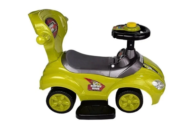 Dječji Auto Za Guranje S Ručkom Za Roditelje Mega Autić 3 U 1 žuti 10