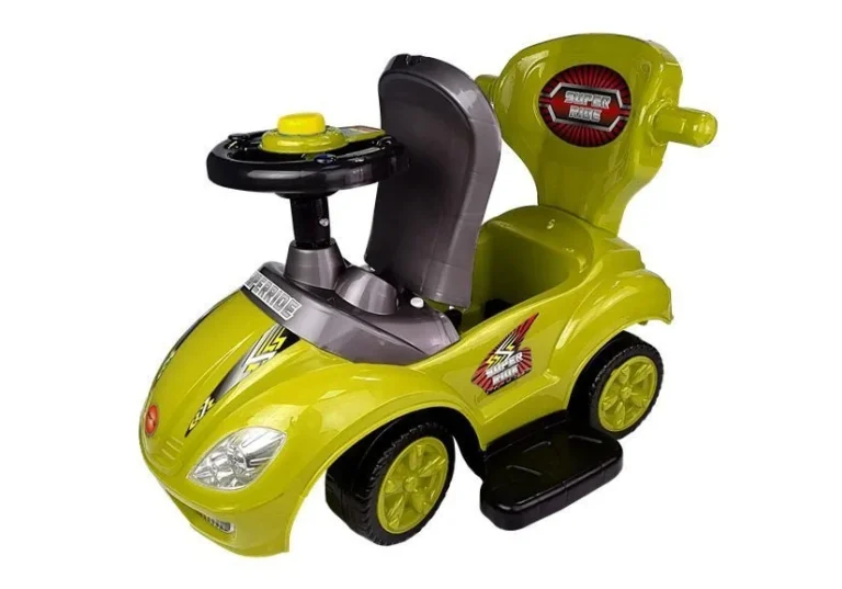 Dječji Auto Za Guranje S Ručkom Za Roditelje Mega Autić 3 U 1 žuti 11