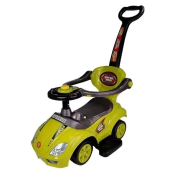 Dječji Auto Za Guranje S Ručkom Za Roditelje Mega Autić 3 U 1 žuti 3