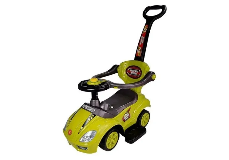 Dječji Auto Za Guranje S Ručkom Za Roditelje Mega Autić 3 U 1 žuti 3
