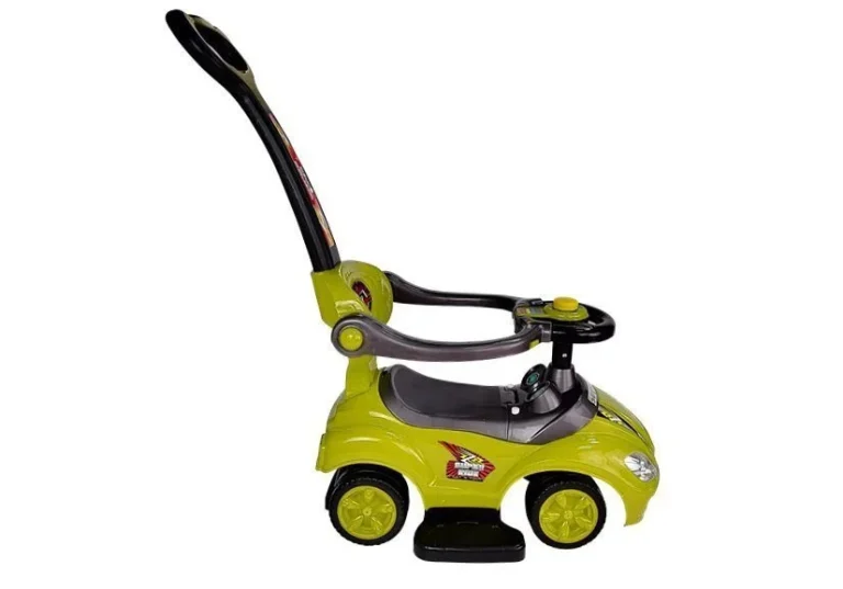 Dječji Auto Za Guranje S Ručkom Za Roditelje Mega Autić 3 U 1 žuti 4