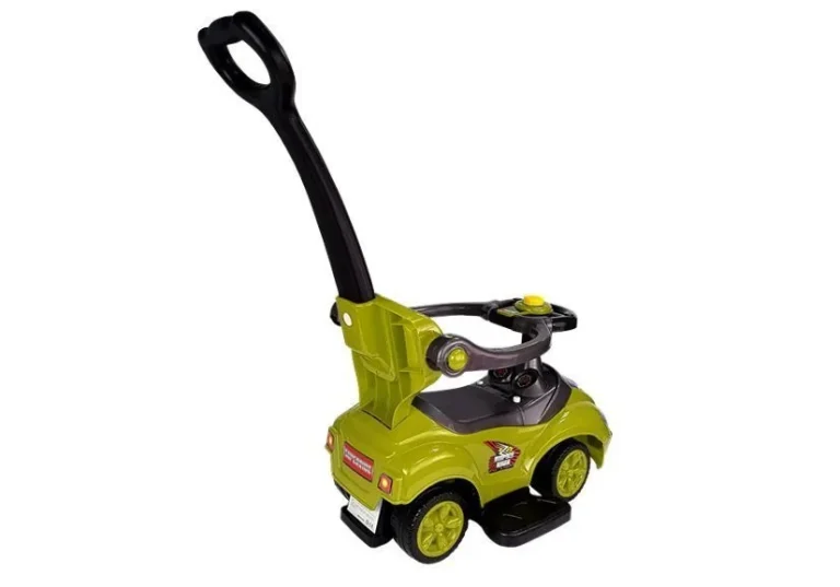 Dječji Auto Za Guranje S Ručkom Za Roditelje Mega Autić 3 U 1 žuti 5