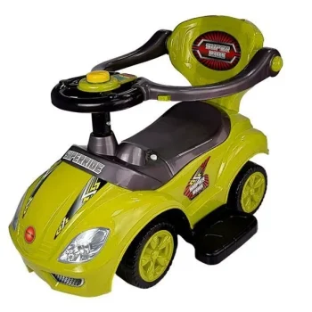 Dječji Auto Za Guranje S Ručkom Za Roditelje Mega Autić 3 U 1 žuti 6