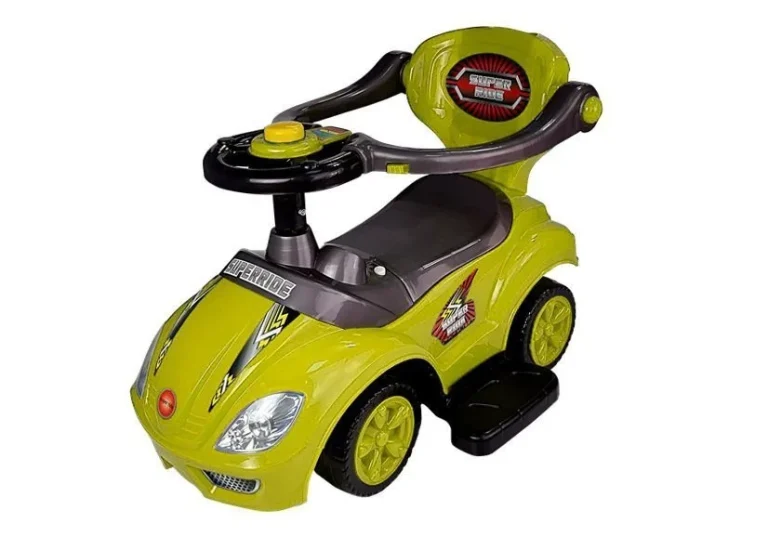 Dječji Auto Za Guranje S Ručkom Za Roditelje Mega Autić 3 U 1 žuti 6