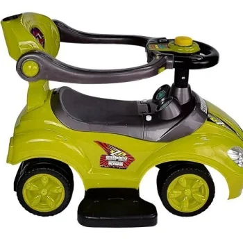 Dječji Auto Za Guranje S Ručkom Za Roditelje Mega Autić 3 U 1 žuti 7