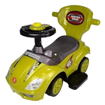 Dječji Auto Za Guranje S Ručkom Za Roditelje Mega Autić 3 U 1 žuti 9