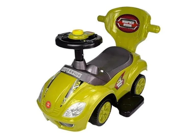 Dječji Auto Za Guranje S Ručkom Za Roditelje Mega Autić 3 U 1 žuti 9