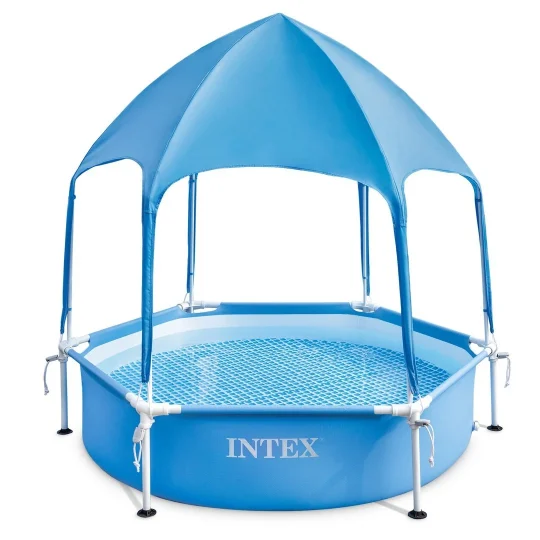 Dječji Bazen S Okvirom I Krovom 183 X 38 Cm Intex 28209 1