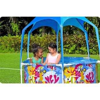 Dječji Bazen S Okvirom I Krovom 183 X 51 Cm Bestway 5618t 9