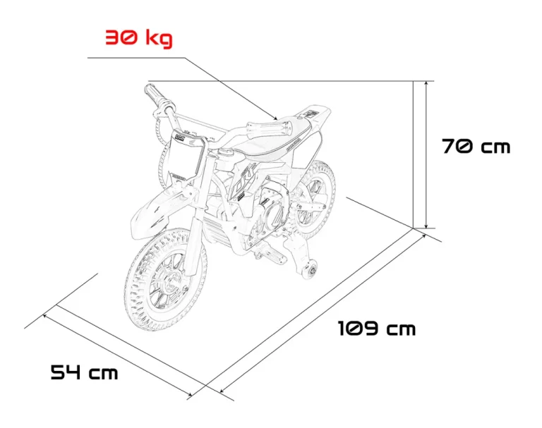 Dječji Električni Motocikl Honda Cfr450r Plavi Motor Na Akumulator 4