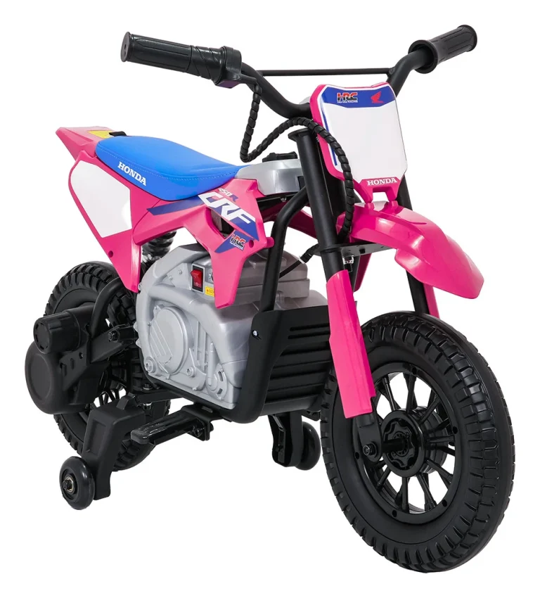Dječji Električni Motocikl Honda Cfr450r Ružičasti Motor Na Akumulator 6