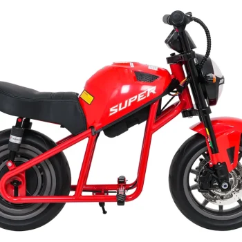 Dječji Električni Motocikl Supermoto Crveni Motor Na Akumulator 10