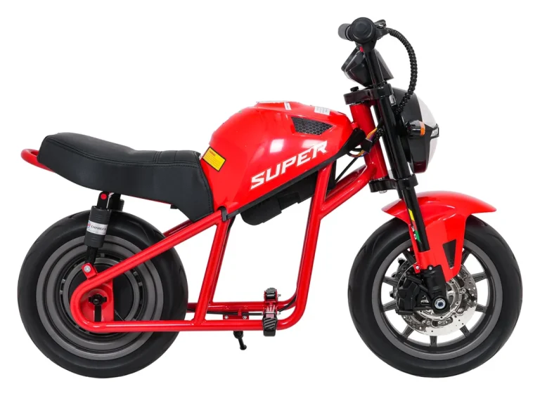 Dječji Električni Motocikl Supermoto Crveni Motor Na Akumulator 10