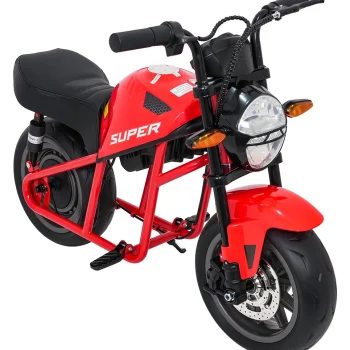 Dječji Električni Motocikl Supermoto Crveni Motor Na Akumulator 11