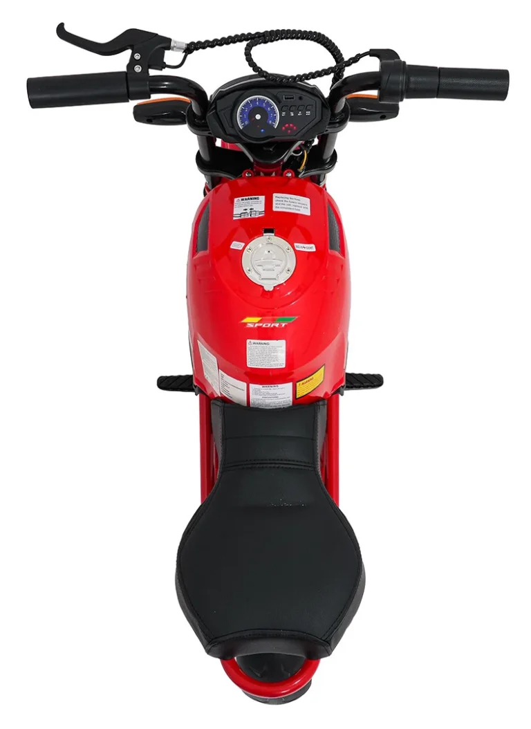 Dječji Električni Motocikl Supermoto Crveni Motor Na Akumulator 13