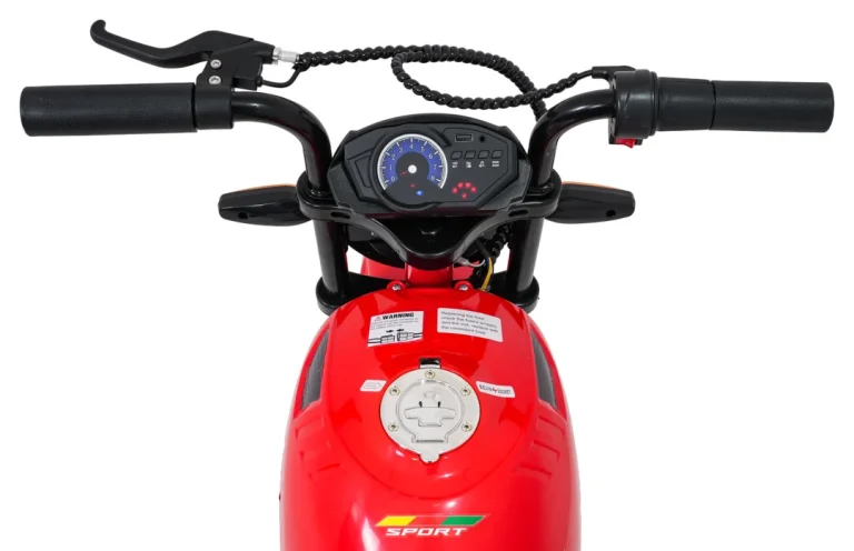 Dječji Električni Motocikl Supermoto Crveni Motor Na Akumulator 14