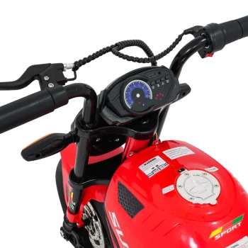 Dječji Električni Motocikl Supermoto Crveni Motor Na Akumulator 15