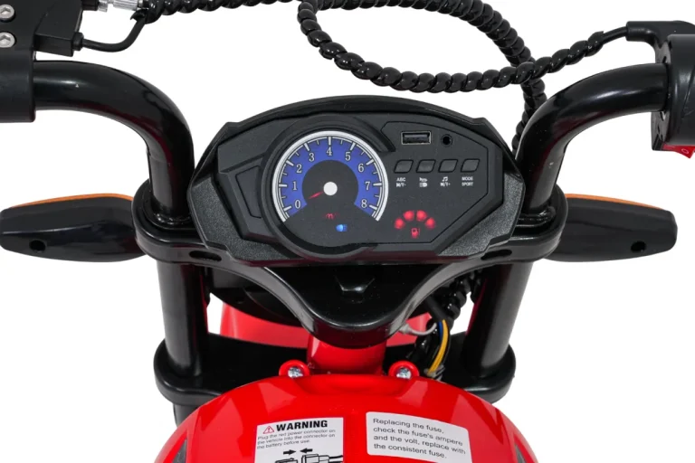 Dječji Električni Motocikl Supermoto Crveni Motor Na Akumulator 16