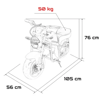 Dječji Električni Motocikl Supermoto Crveni Motor Na Akumulator 2