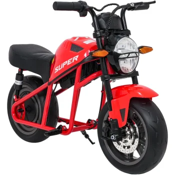 Dječji Električni Motocikl Supermoto Crveni Motor Na Akumulator 4