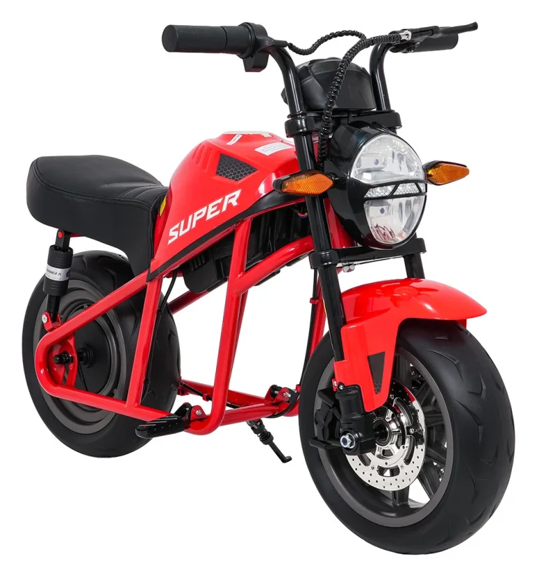 Dječji Električni Motocikl Supermoto Crveni Motor Na Akumulator 4