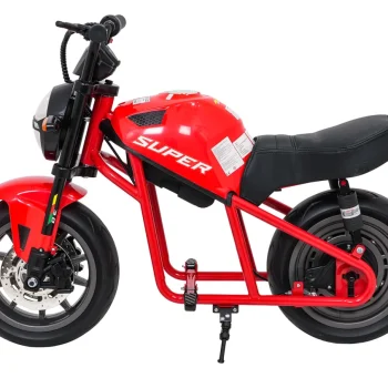 Dječji Električni Motocikl Supermoto Crveni Motor Na Akumulator 5