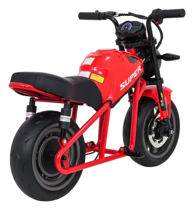 Dječji Električni Motocikl Supermoto Crveni Motor Na Akumulator 9
