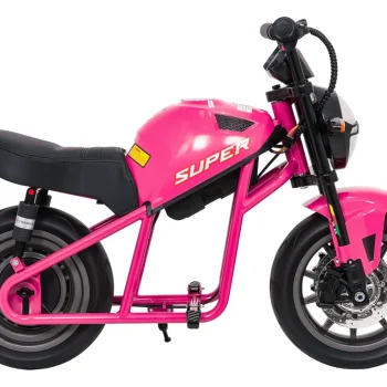 Dječji Električni Motocikl Supermoto Ružičasti Motor Na Akumulator 10