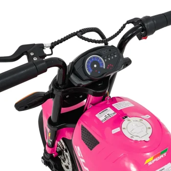 Dječji Električni Motocikl Supermoto Ružičasti Motor Na Akumulator 14