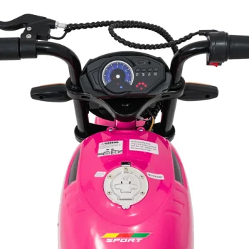 Dječji Električni Motocikl Supermoto Ružičasti Motor Na Akumulator 15
