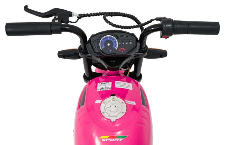 Dječji Električni Motocikl Supermoto Ružičasti Motor Na Akumulator 15