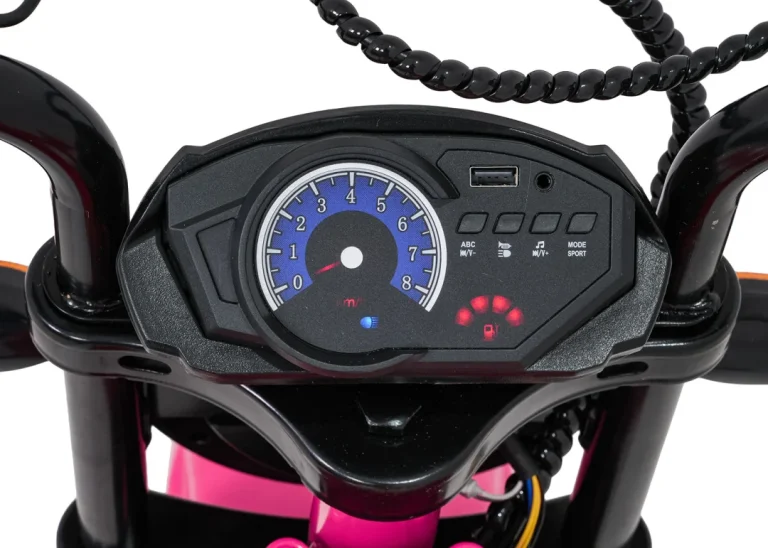 Dječji Električni Motocikl Supermoto Ružičasti Motor Na Akumulator 16
