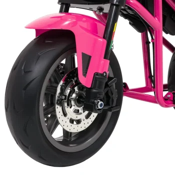 Dječji Električni Motocikl Supermoto Ružičasti Motor Na Akumulator 24