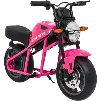 Dječji Električni Motocikl Supermoto Ružičasti Motor Na Akumulator 4