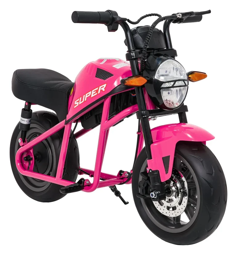 Dječji Električni Motocikl Supermoto Ružičasti Motor Na Akumulator 4