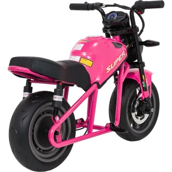 Dječji Električni Motocikl Supermoto Ružičasti Motor Na Akumulator 9