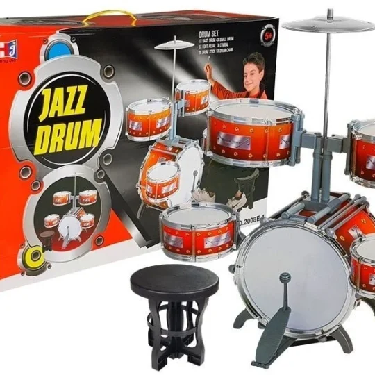Dječji Jazz Set Bubnjeva S 5 Bubnjeva I Stolicom 1