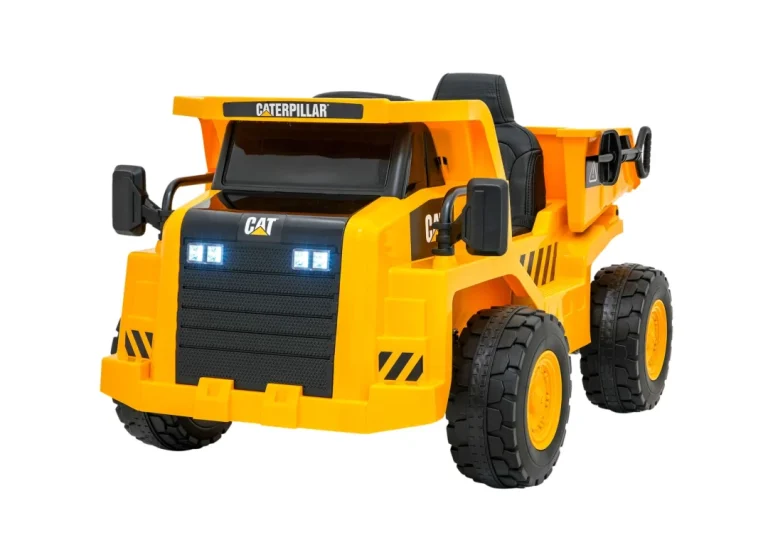 Dječji Kiper Na Baterije Caterpillar žuti + Pomični Kiper + Lopata + Megafon + Audio Led, žuta Auto Na Akumulator 1
