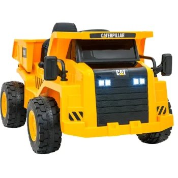 Dječji Kiper Na Baterije Caterpillar žuti + Pomični Kiper + Lopata + Megafon + Audio Led, žuta Auto Na Akumulator 10
