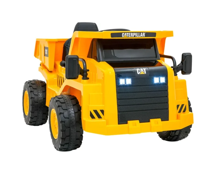 Dječji Kiper Na Baterije Caterpillar žuti + Pomični Kiper + Lopata + Megafon + Audio Led, žuta Auto Na Akumulator 10