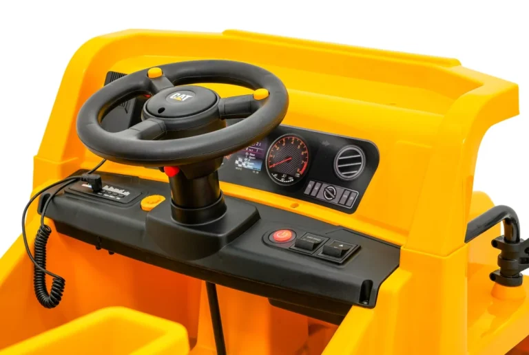 Dječji Kiper Na Baterije Caterpillar žuti + Pomični Kiper + Lopata + Megafon + Audio Led, žuta Auto Na Akumulator 11