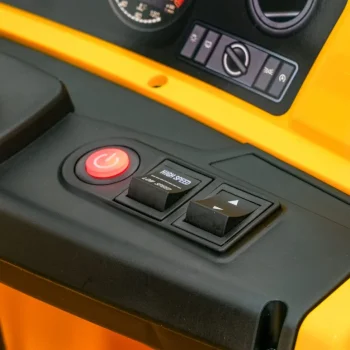Dječji Kiper Na Baterije Caterpillar žuti + Pomični Kiper + Lopata + Megafon + Audio Led, žuta Auto Na Akumulator 12