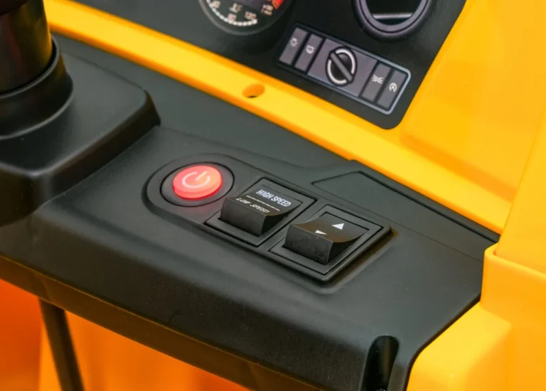 Dječji Kiper Na Baterije Caterpillar žuti + Pomični Kiper + Lopata + Megafon + Audio Led, žuta Auto Na Akumulator 12