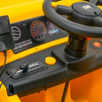 Dječji Kiper Na Baterije Caterpillar žuti + Pomični Kiper + Lopata + Megafon + Audio Led, žuta Auto Na Akumulator 13