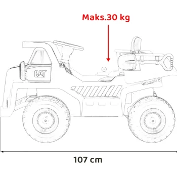 Dječji Kiper Na Baterije Caterpillar žuti + Pomični Kiper + Lopata + Megafon + Audio Led, žuta Auto Na Akumulator 3