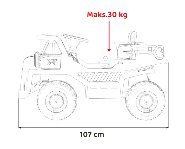 Dječji Kiper Na Baterije Caterpillar žuti + Pomični Kiper + Lopata + Megafon + Audio Led, žuta Auto Na Akumulator 3