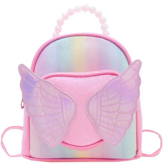 Dječji Ruksak Sjajna Krila Perle Roza 22 Cm 1
